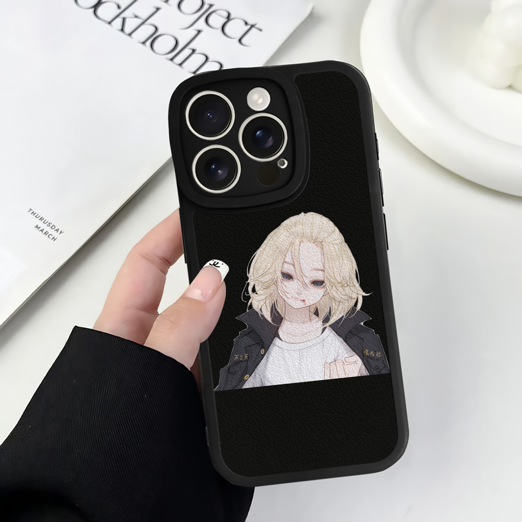 （画像用） 東京リベンジャーズ Tokyo Revengers 【iPhone 16シリーズ対応】シリコンスマホケース（レザー調） 材質：シリコン